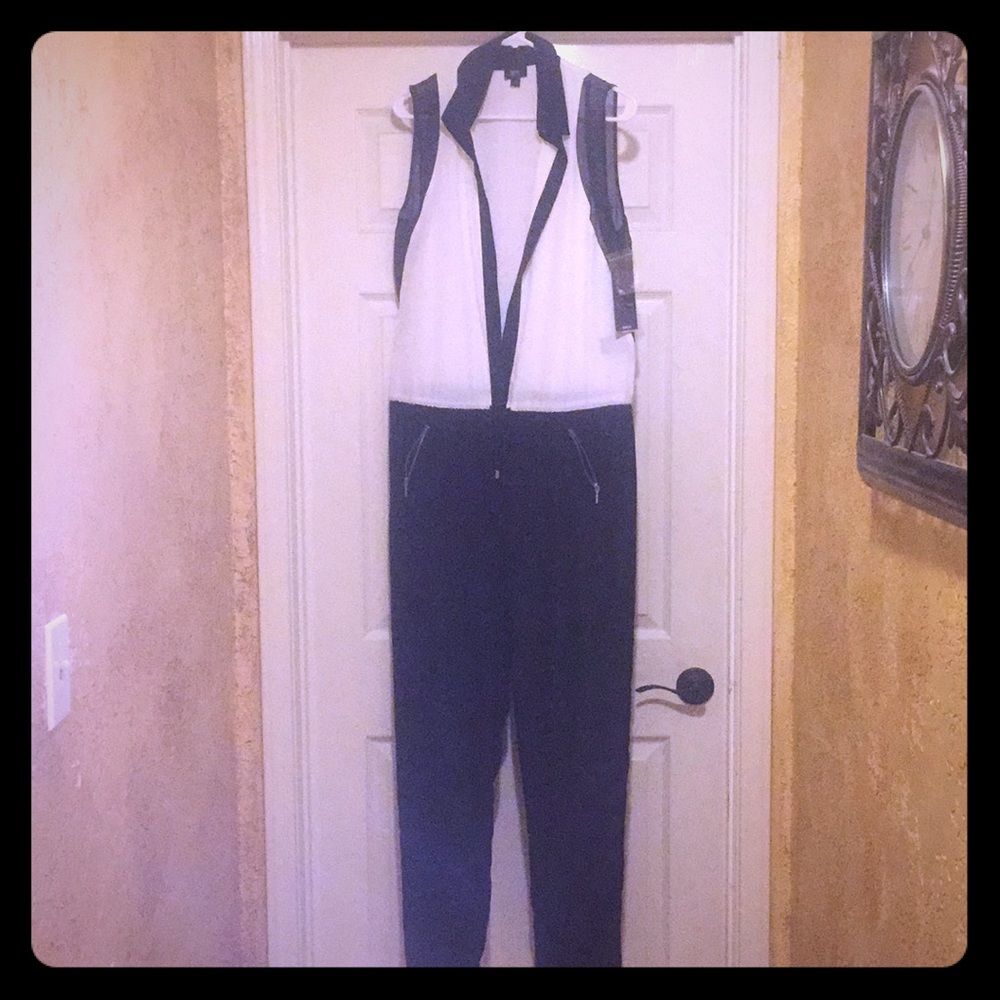 Black and white jumpsuit